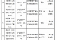 中国银行上海市分行因贷款管理严重违反审慎经营规则被罚180万元